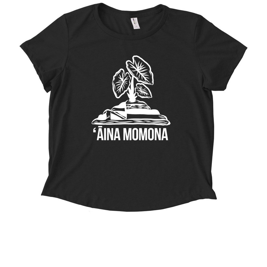 ??ina Momona&nbsp;, a Deep Black Allmade Eco Triblend Women?s Scoop Neck Tee