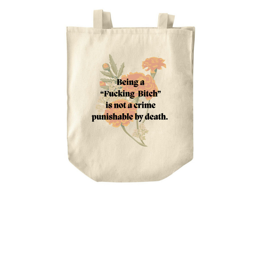 Being a Bitch Tote&nbsp;, a Natural Over-the-Shoulder Shopping Tote Bag
