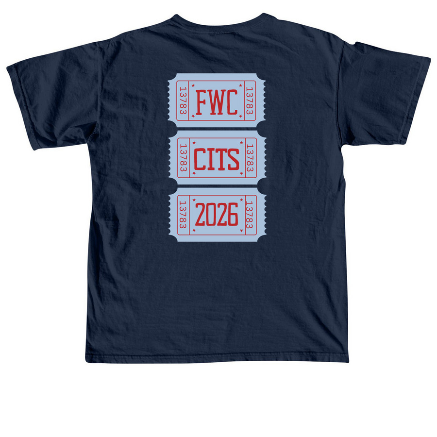 CIT SHIRTS 2026, a True Navy Comfort Colors Unisex Tee (back-view)