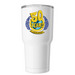 Tumbler: 50th Birthday, a White Insulated Tumbler (back-view)