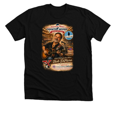 American Made Souvenir T-Shirt, a Solid Black Blend Premium Unisex Tee