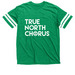 White Logo Football Jersey Tee, a Vintage Green / White Football Jersey Tee