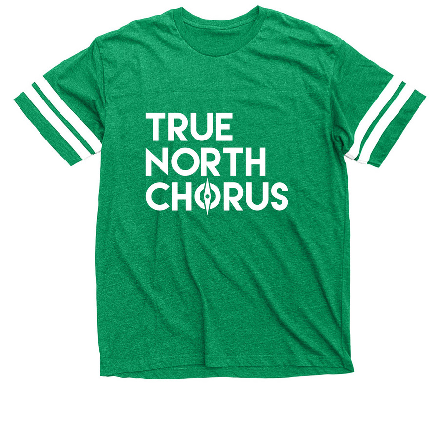 White Logo Football Jersey Tee, a Vintage Green / White Football Jersey Tee