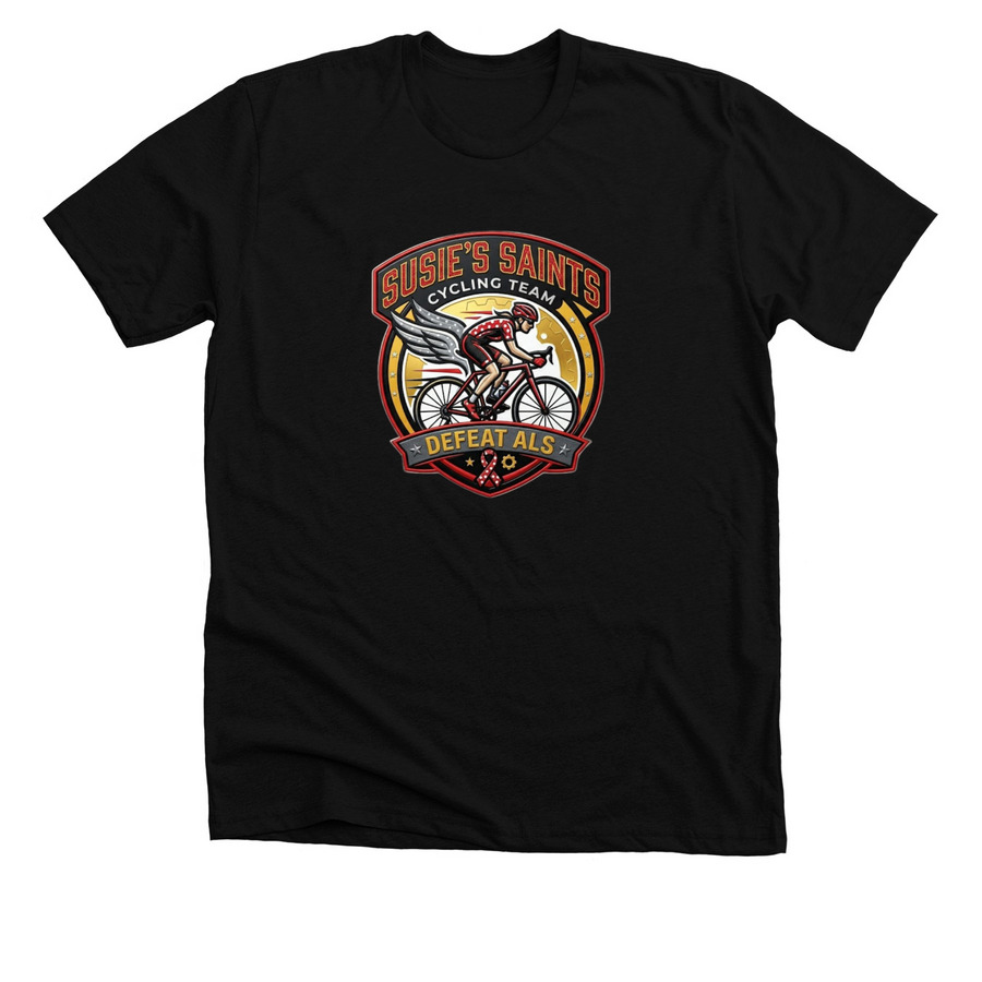 Susie's Saints, a Solid Black Blend Premium Unisex Tee
