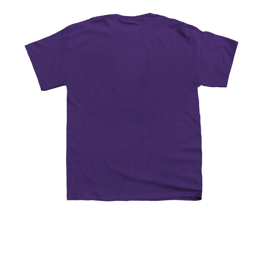 Loba: Trustworthy, a Purple Youth Unisex Tee (back-view)