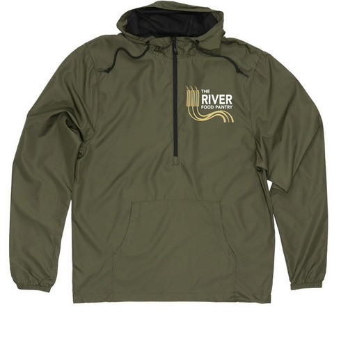 The River Logo - Jackets, a Army Quarter-Zip Windbreaker