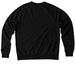 Girls + Sports - White Graphic, a Deep Black Allmade Organic French Terry Crewneck Sweatshirt (back-view)