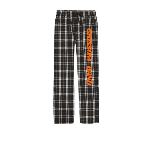Grissom Band Flannel, a Black Flannel Pajama Pant