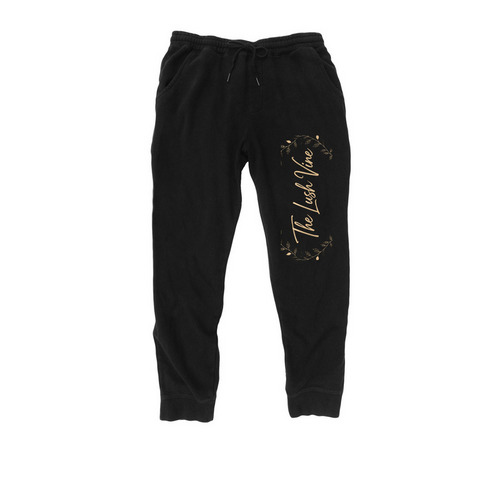 Lush Vine Sweatpants, a Black Midweight Fleece Joggers