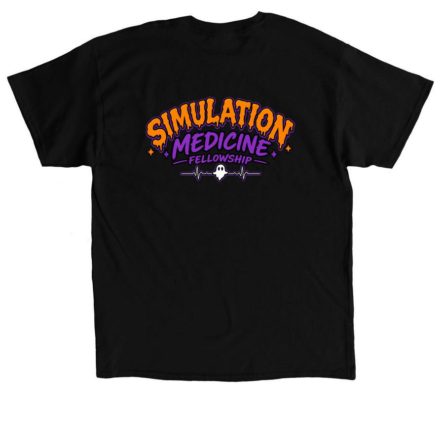 Sim Fellowship Halloween T shirt, a Black Classic Unisex Tee (back-view)