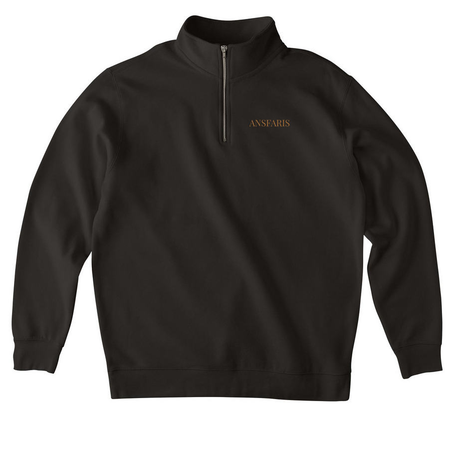Chicken&nbsp;, a Black Midweight Quarter Zip Pullover