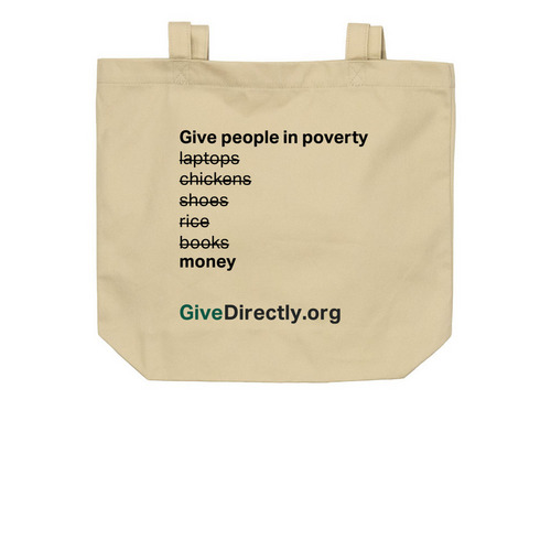 Give People Money Tote Bag, a Oyster Organic Cotton Tote Bag