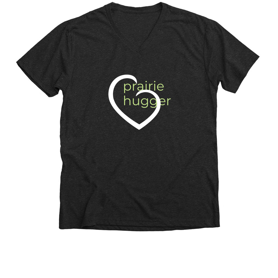 Prairie Hugger, a Dark Grey Heather Premium V-Neck Tee