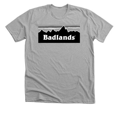 Badlands B&W, a Athletic Heather Premium Unisex Tee