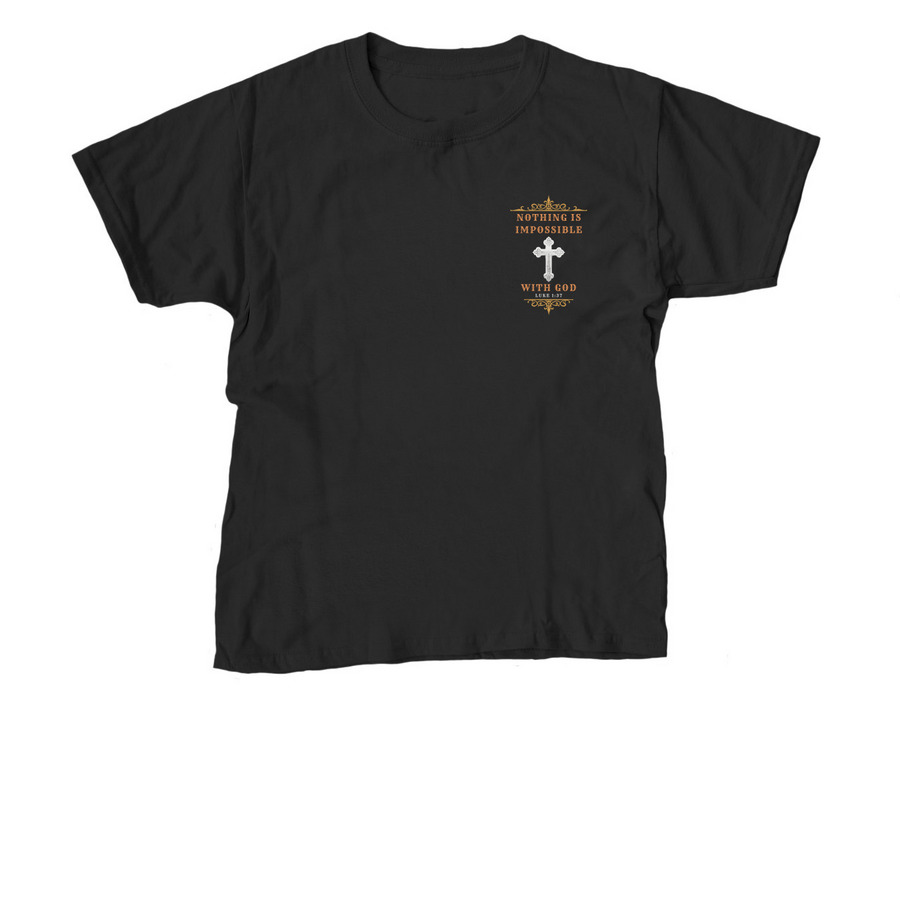 Luke 1:37 - He Can&nbsp;, a Black Youth Unisex Tee