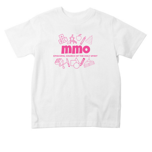 MMO (Toddler) S (2T)M (3T)L (4T)XL (5/6T), a White Toddler Tee