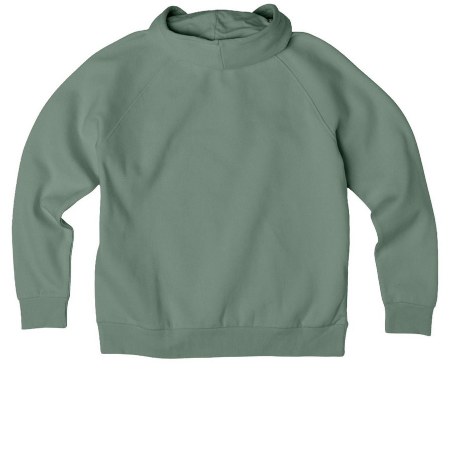 Long-Sleeve and Sweatshirts, a Matcha Green Allmade Organic CVC Pullover Hoodie (back-view)