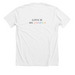 Love Lives Here - Love Is My Compass - White, a Solid White Blend Premium Unisex Tee (back-view)