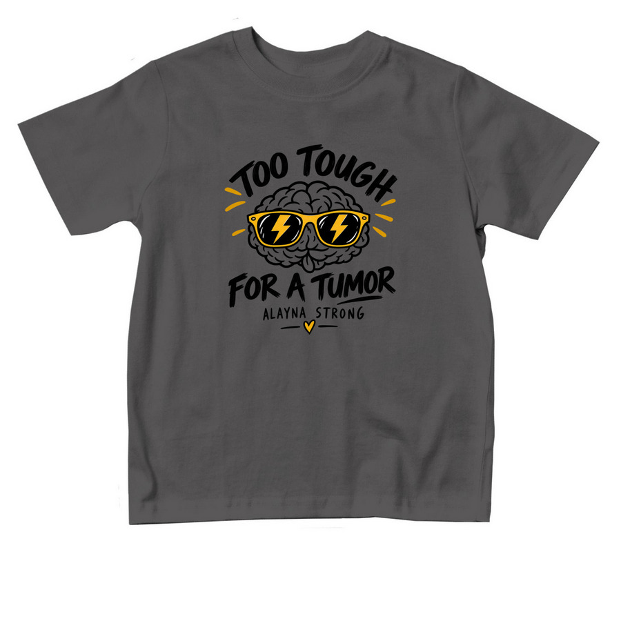 Toddler Too tough&nbsp;, a Charcoal Toddler Tee