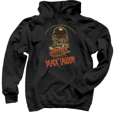 Jammer from the Black Lagoon, a Black Pullover Hoodie