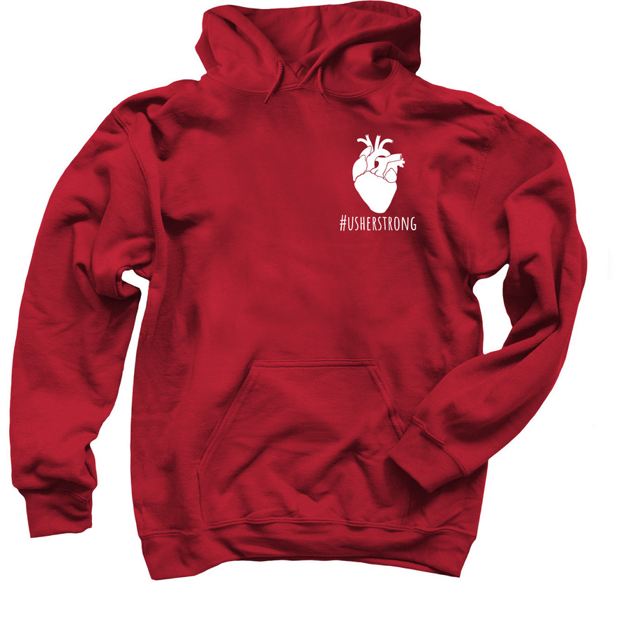 Usher Strong, a Cardinal Red Pullover Hoodie