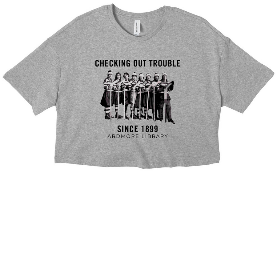 Checking Out Shirts & Outerwear, a Athletic Heather Women?s Cropped Cotton Tee