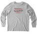"Generally Scandalous" shirt, a Heather Grey Stanley/Stella Unisex Creator 2.0 Long Sleeve Tee (back-view)