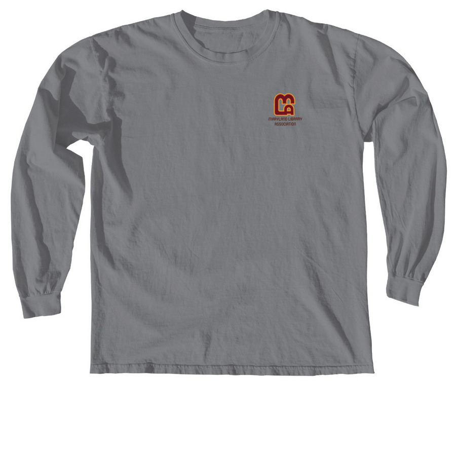 Support Maryland Libraries, a Granite Comfort Colors Long Sleeve Tee