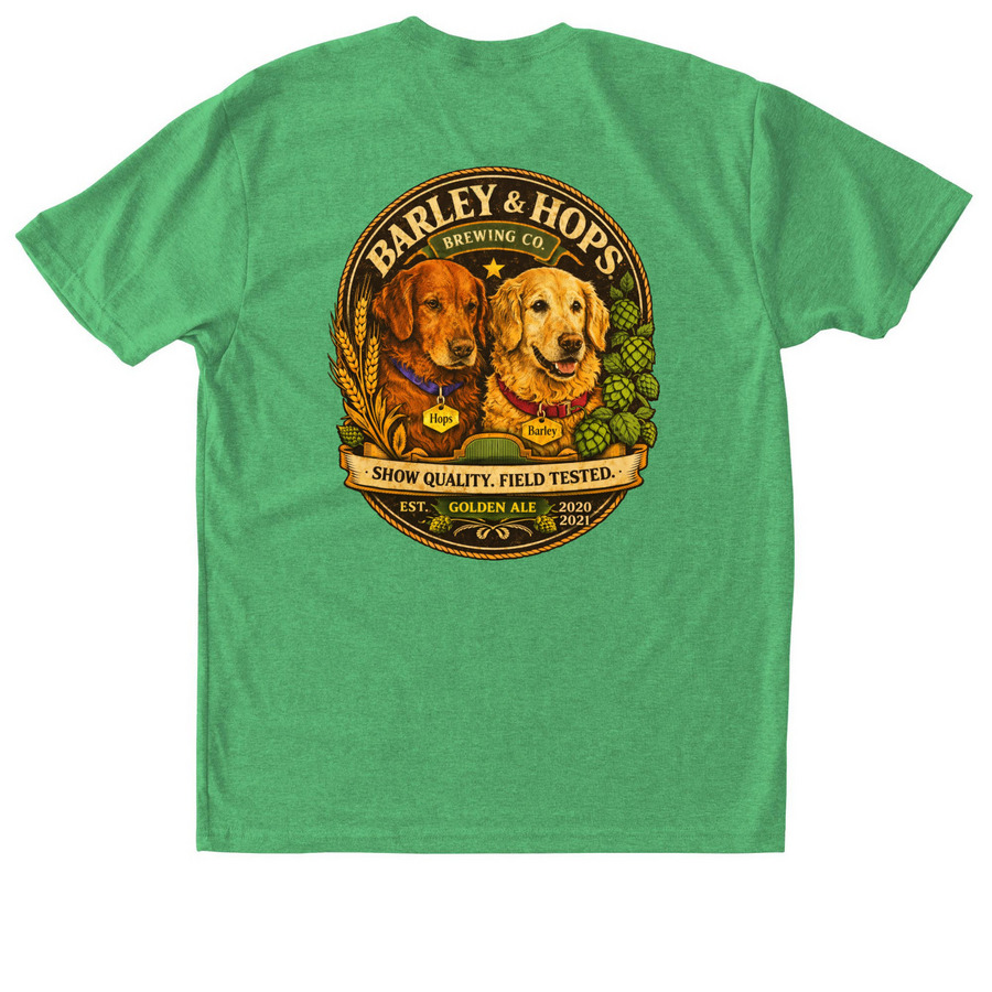 Barley & Hops Brewing Co. DTG, a Envy Triblend Unisex Tee (back-view)