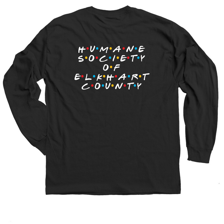 HSEC - Friends Shirt, a Black Classic Long Sleeve Tee (back-view)