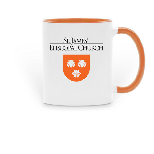 Ceramic Mug, a Orange Two-Tone Ceramic Mug