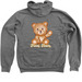 Teddy Bear, a Deep Heather Zip Up Hoodie (back-view)