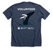Stellwagen Volunteer, a Heather Navy Premium Unisex Tee (back-view)