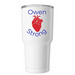 Owen Strong tumbler non-bold lettering, a White Insulated Tumbler