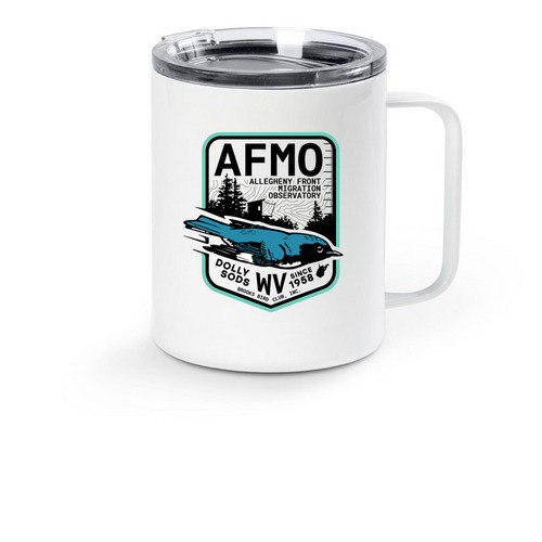 Travel Mug, a White Stainless Steel Travel Mug