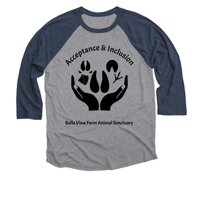 BVFAS Exclusive!, a Vintage Navy and Premium Heather 3/4 Sleeve Baseball Tee