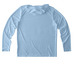 Made for River Adventures, a Light Blue UV Performance Long Sleeve Hoodie (back-view)