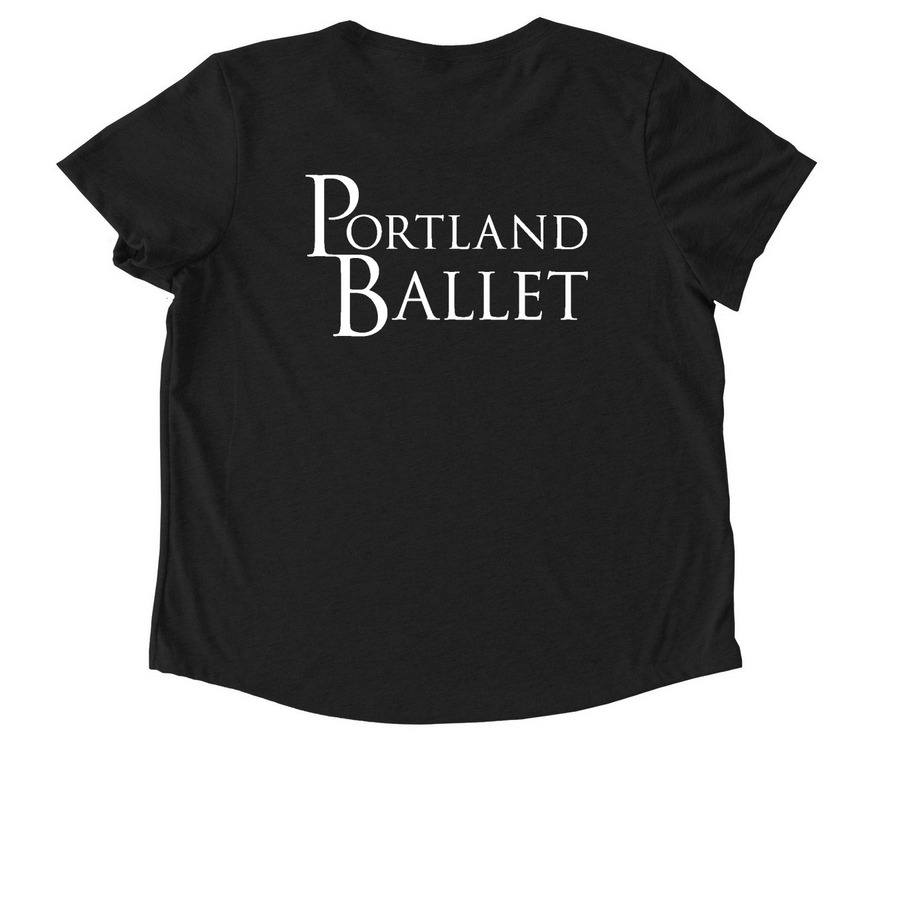 Dracula Apparel, a Deep Black Allmade Eco Triblend Women?s Scoop Neck Tee (back-view)