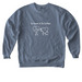 to love is to listen: slp & aud, a Blue Jean Comfort Colors Crewneck Sweatshirt