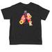 The Fighting Iris, a Black Toddler Tee (back-view)