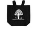 Probably Microdosing Logo Tote, a Black Recycled Cotton Tote Bag (back-view)