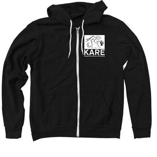 HOPE Co Shelter, a Black Zip Up Hoodie