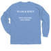 Team Kastet, a Carolina Blue Classic Long Sleeve Tee (back-view)