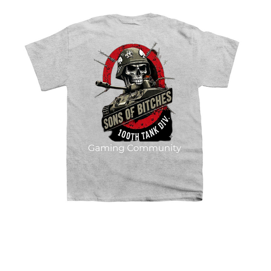 S.O.B ARMOR&nbsp;, a Sport Grey Youth Unisex Tee (back-view)