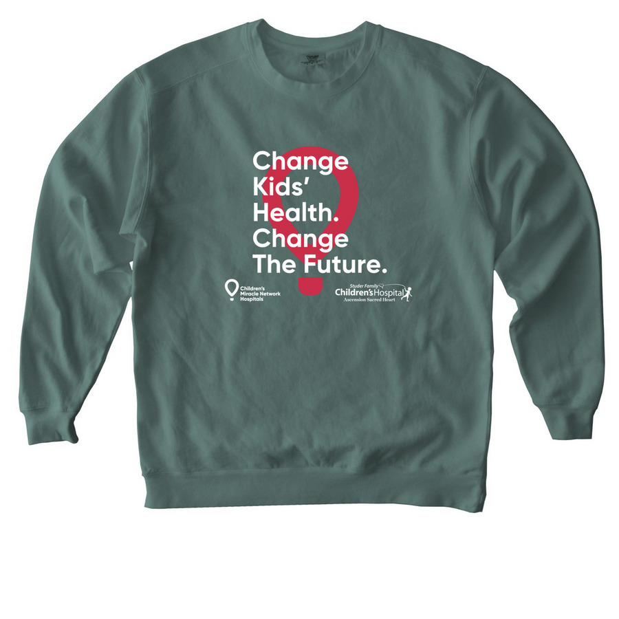CMN Change Kids' Health, a Blue Spruce Comfort Colors Crewneck Sweatshirt
