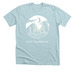 Stone blue tea shirt, a Heather Ice Blue Premium Unisex Tee