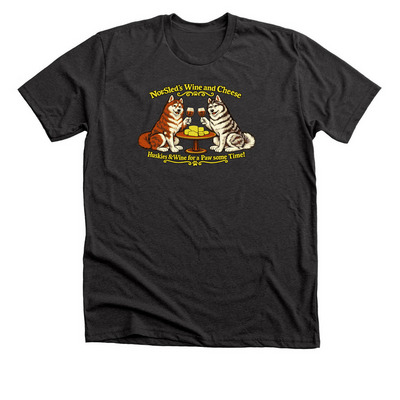 NorSled's Wine & Cheese, a Dark Grey Heather Premium Unisex Tee