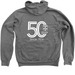 POSSO 50th Anniversary White Logo, a Deep Heather Zip Up Hoodie (back-view)