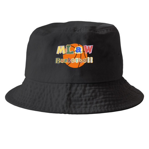 MLaw Hats, a Black Printed Bucket Hat