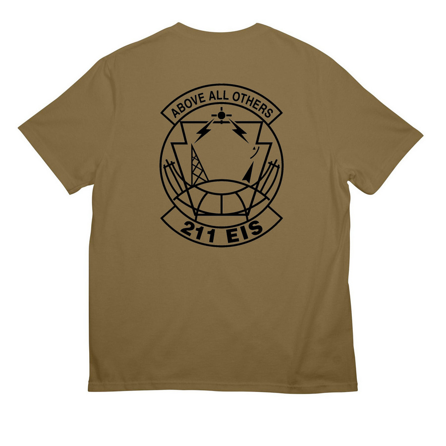 Squadron Logo Shirt, a Coyote Brown All-American Unisex Tee (back-view)